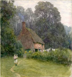 Cottage with Figures